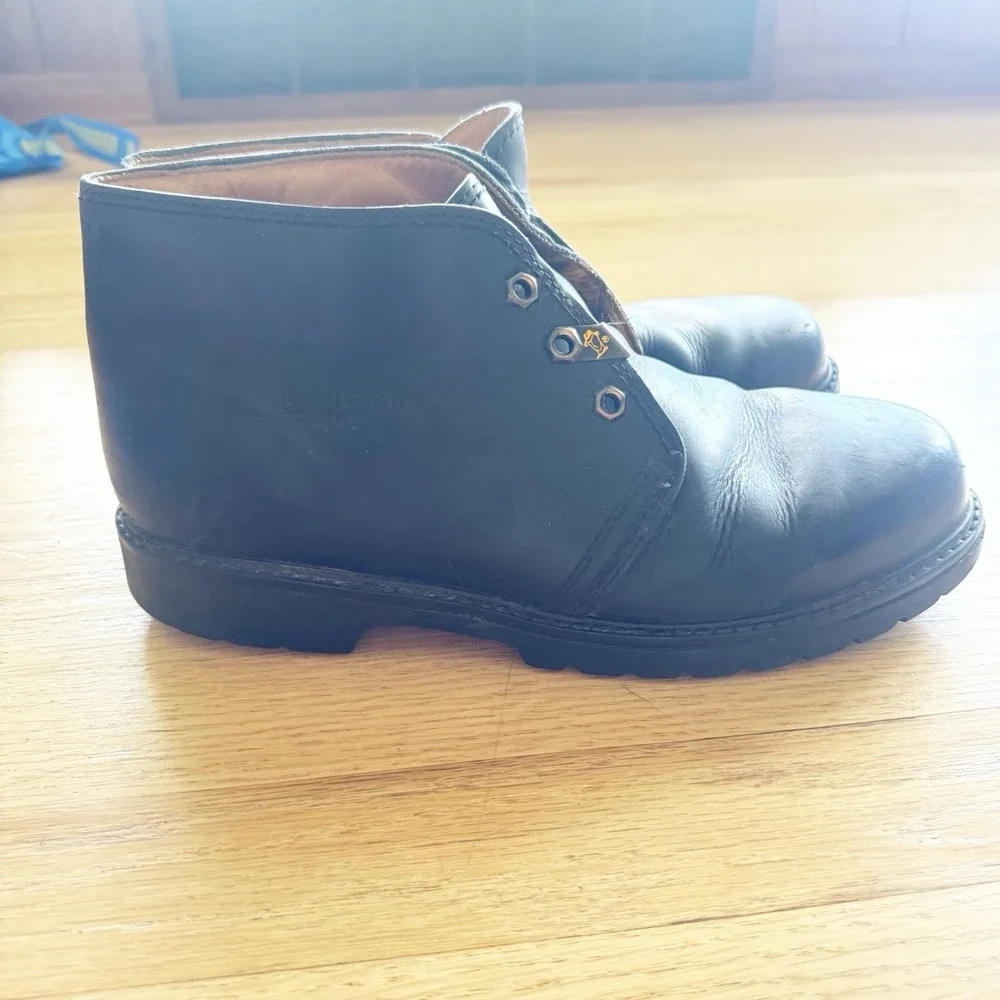 Havana Joe Mr. Panama Jack Black Waxy Waterproof Chukka Boots 42/8.5 NO LACES